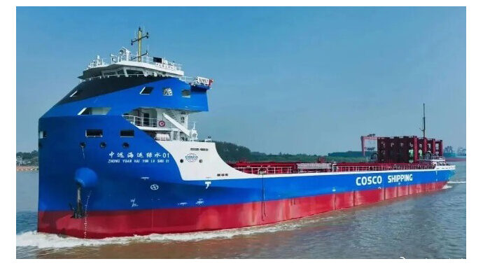 chinese-firm-launches-fully-electric-container-ship-with-massive-50,000-kwh-battery-capacity