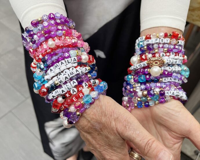 She made 1,000 ‘Taylor Swift’ and ‘Kamala’ bracelets for her fellow DNC delegates