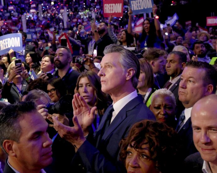 Newsom closes ceremonial roll call at DNC, kick-starts his advocacy for Harris