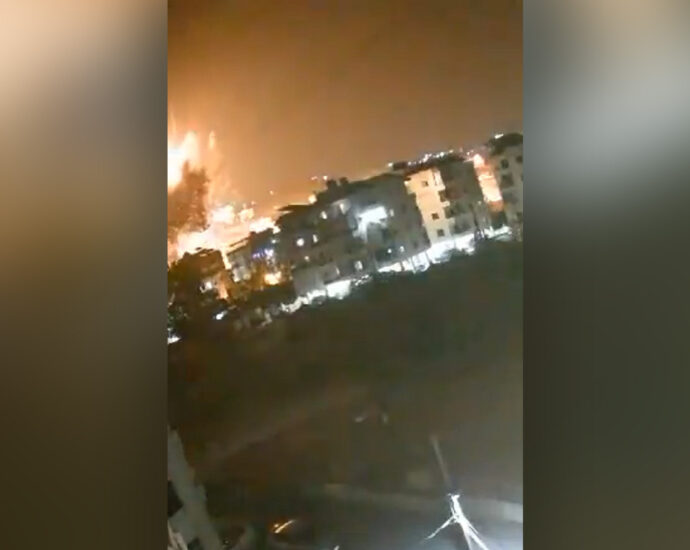 video-shows-huge-explosion-from-israeli-strike-south-of-beirut