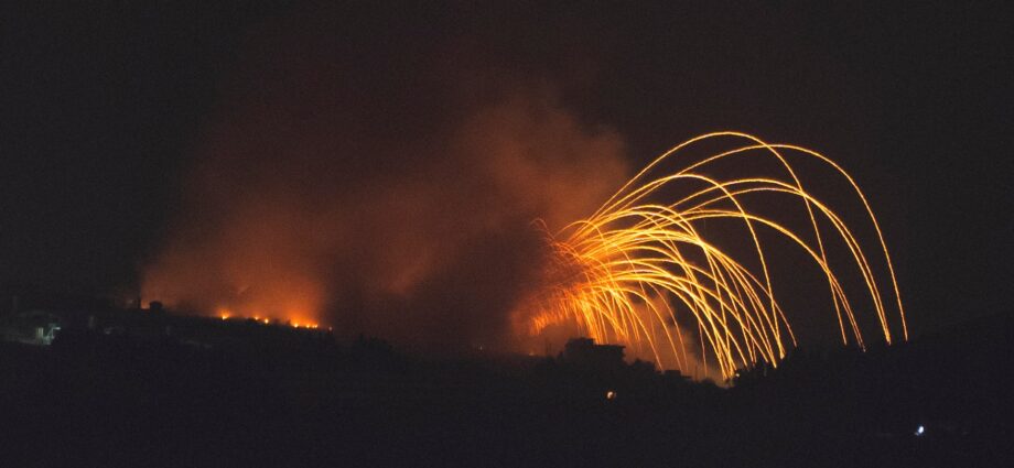 flares-and-explosions-as-israel-announces-lebanon-offensive