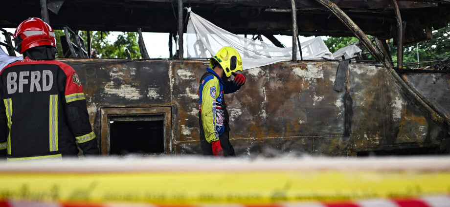 25-feared-dead-after-school-bus-catches-fire-in-thailand