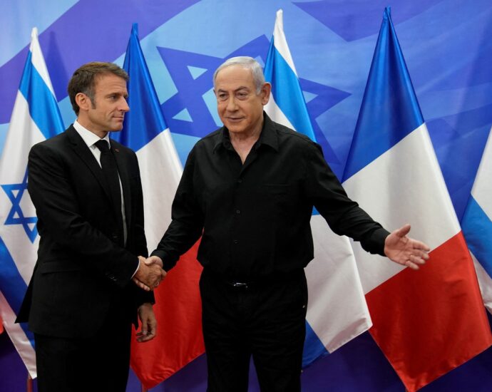 france’s-macron-calls-for-arms-sales-ban-on-israel-as-gaza-war-nears-a-year