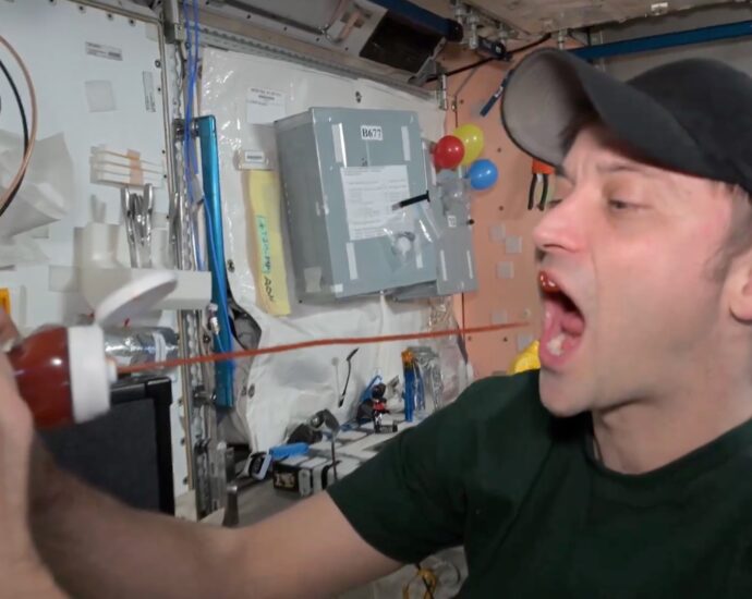 See (and never unsee) a NASA astronaut eating ketchup in space