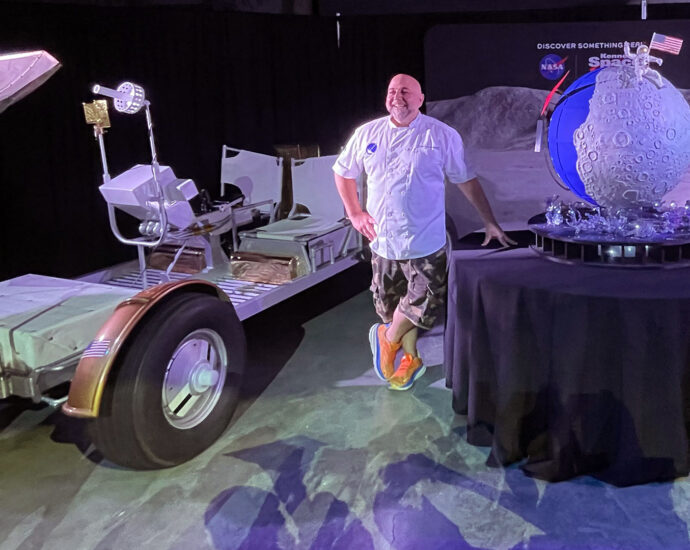 Chef Duff Goldman spins up moon-shaped cake for NASA ‘Taste of Space’