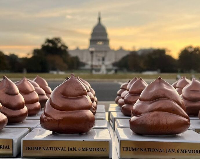 mini-poop-statues-appear-at-dc.’s-mysterious-turd-monument-‘honoring’-the-traitor