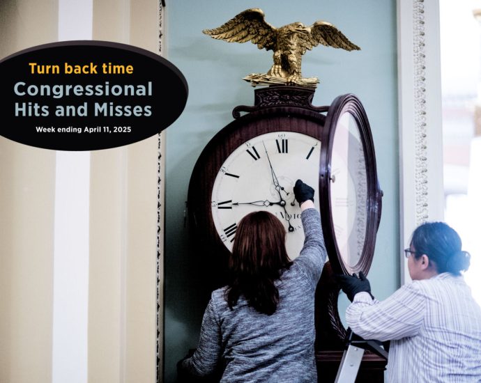 Turn back time — Congressional Hits and Misses