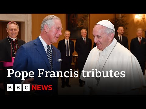 king-charles-and-world-leaders-pay-tribute-to-pope-francis-|-bbc-news