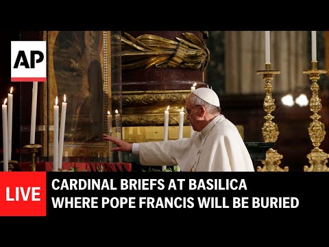live:-cardinal-makrickas-briefs-at-st.-mary-major-basilica,-where-pope-francis-will-be-buried