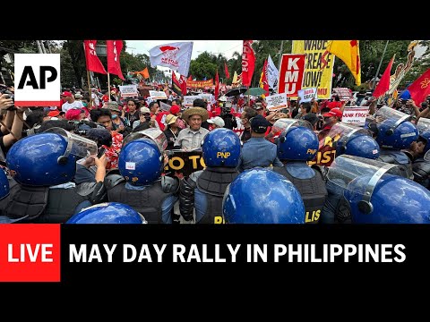 live:-may-day-rally-in-manila,-philippines