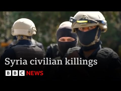 frontline-report:-syrian-security-forces-accused-of-overseeing-gunmen-killing-civilians-|-bbc-news