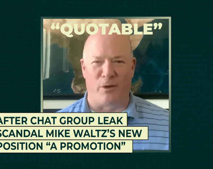 after-chat-group-leak-scandal,-mike-waltz’s-new-position-“a-promotion”