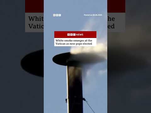 new-pope-elected-as-white-smoke-emerges-from-sistine-chapel.-#conclave-#bbcnews