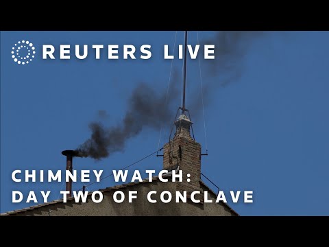 live:-view-of-st.-peter’s-square-as-conclave-continues