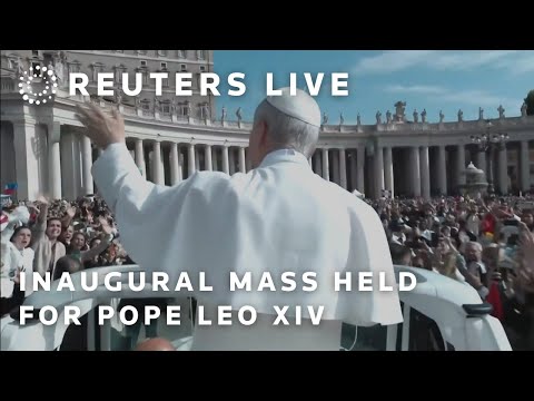 live:-people-gather-for-the-inaugural-mass-held-for-pope-leo-xiv