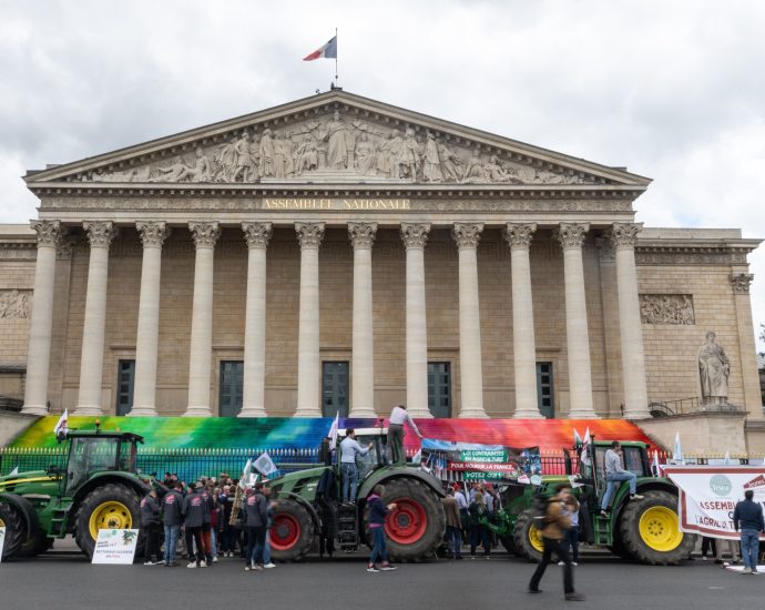 french-farmers-protest-in-paris-for-law-loosening-environmental-regulations