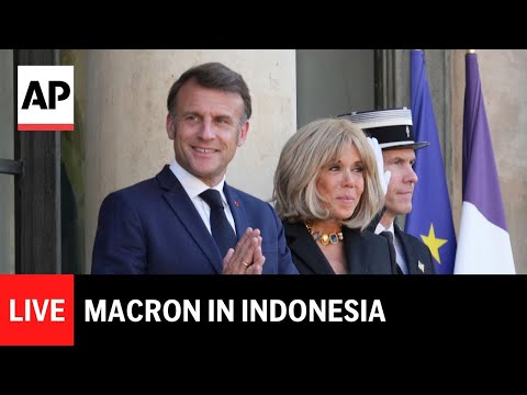 live:-france’s-president-macron-and-first-lady-brigitte-visit-indonesia