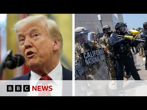 california-governor-sues-administration-as-the-traitor-defends-sending-national-guard-to-la-|-bbc-news