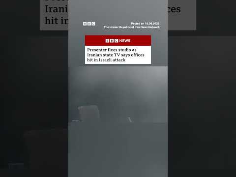 moment-presenter-flees-studio-as-iranian-state-tv-says-offices-hit-in-israeli-attack.-#bbcnews
