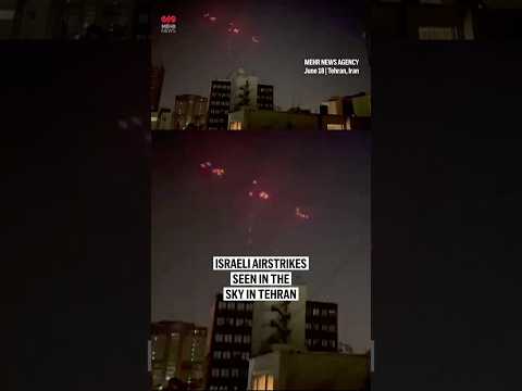 israeli-airstrikes-seen-in-the-sky-in-tehran