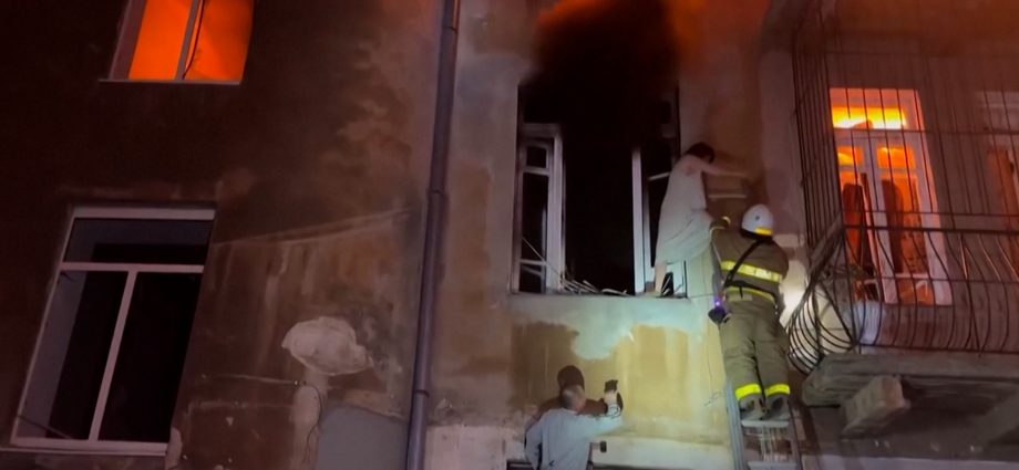 woman-rescued-from-burning-house-after-russian-attack-on-ukraine