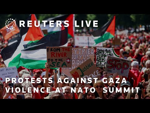 live:-protests against gaza-violence at-nato summit-in-the-hague