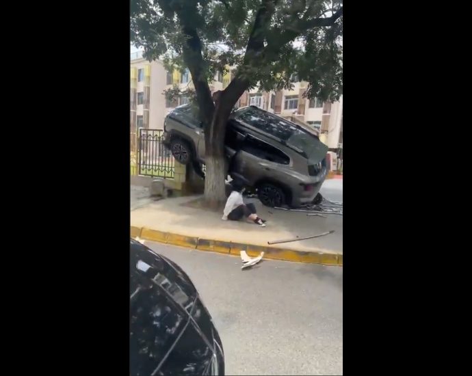children-seen-injured-on-road-after-car-collision-in-beijing