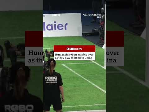humanoid-robots-competed-at-a-robot-football-tournament-in-beijing,-china.-#china-#football-#bbcnews
