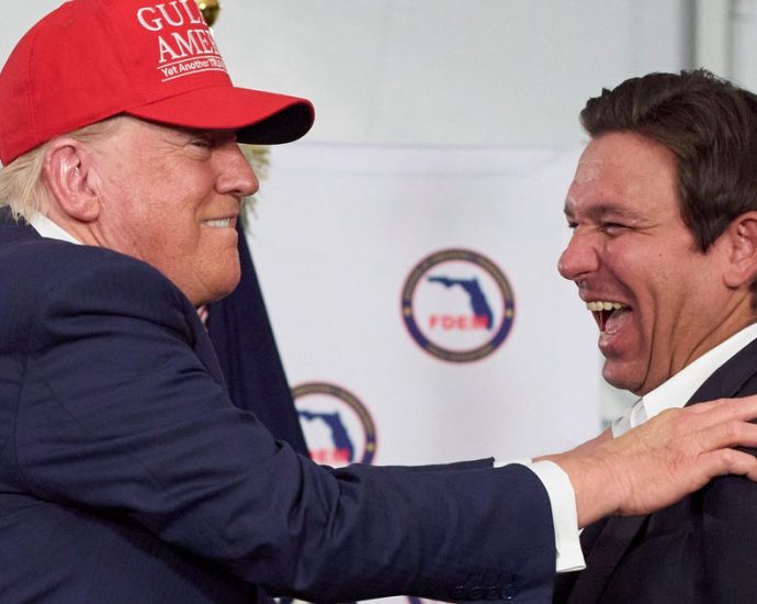from-name-calling-to-love-bombing:-traitor-47-mocked-for-desantis-flip-flop