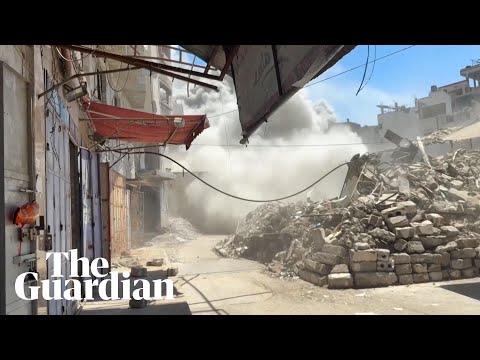 moment-israeli-strike-hit-near-to-old-market-in-gaza-city