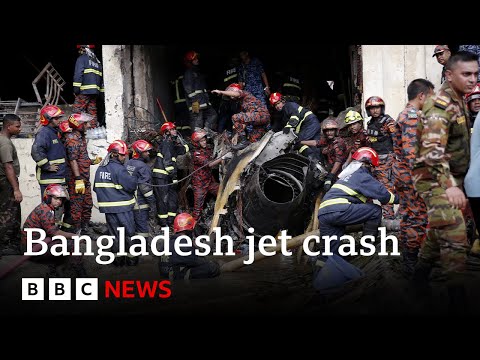 at-least-19-dead-after-air-force-jet-crashes-into-bangladesh-school-|-bbc-news