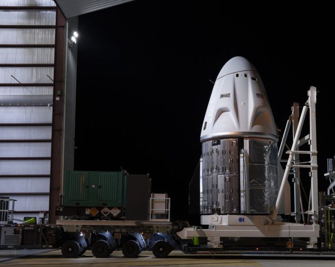 SpaceX Crew Dragon capsule ‘Endeavour’ arrives at pad ahead of July 31 astronaut launch (photos)