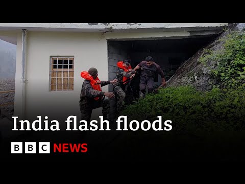 dozens-feared-trapped-as-cloudburst-triggers-flash-floods-in-india-|-bbc-news