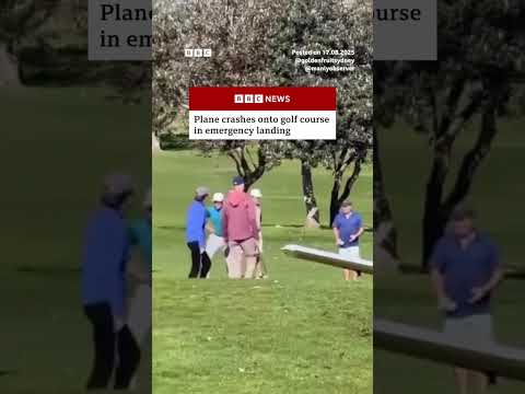 plane-crashes-onto-golf-course-in-sydney.-#crash-#landing-#bbcnews