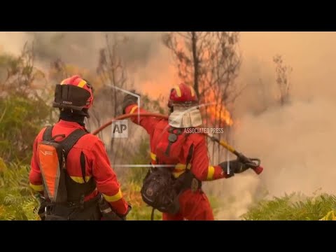 spain-continues-to-battle-major-wildfires,-especially-in-northwestern-galicia-region