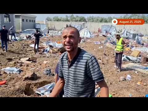 gazans-inspect-their-destroyed-tents-after-israeli-airstrike-|-reuters