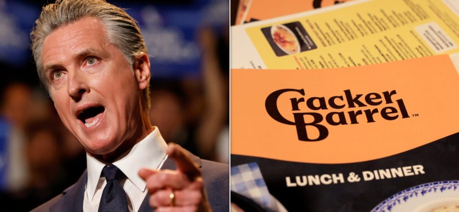 newsom-mocks-maga’s-outrage-over-cracker-barrel’s-new-logo