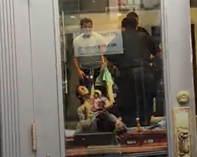 video-shows-protesters-forcibly-pulled-inside-egyptian-mission-building-in-new-york-city