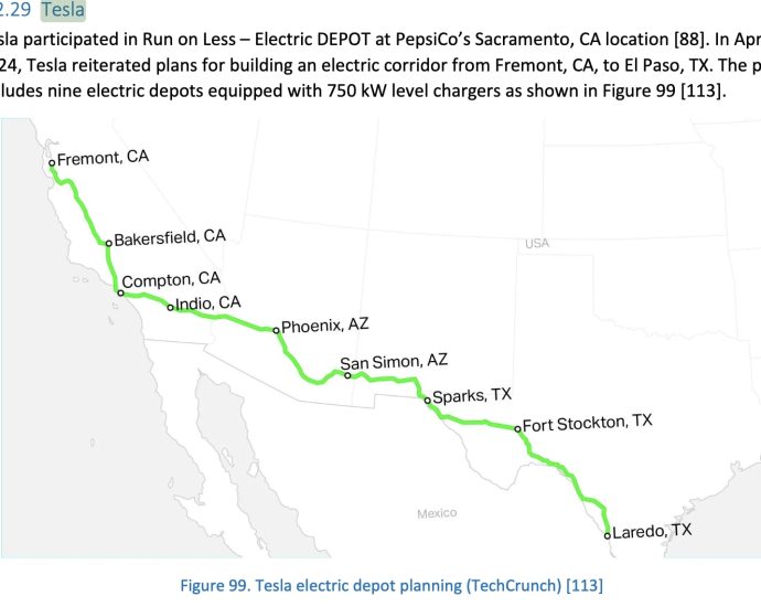 Where Are Tesla Megachargers and Customer Semi Charging Depots?