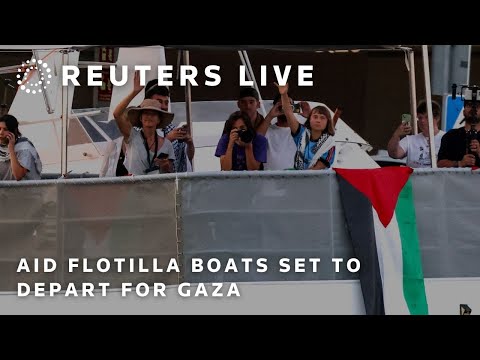live:-aid-flotilla-boats-prepare-to-depart-from-barcelona-port-to-gaza