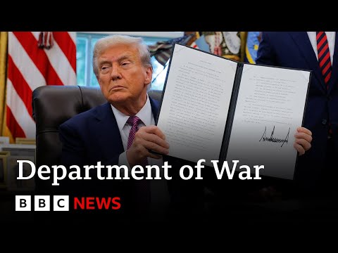 traitor-47-rebrands-department-of-defense-as-department-of-war-|-bbc-news