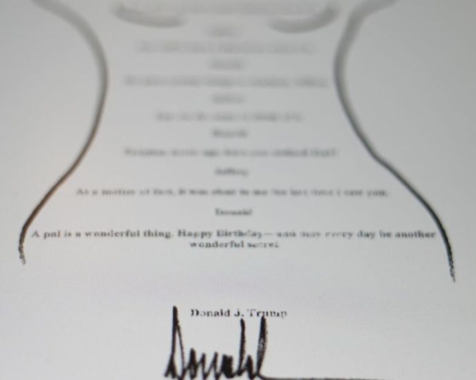 The Traitor note to Epstein that he denies signing is released by Congress