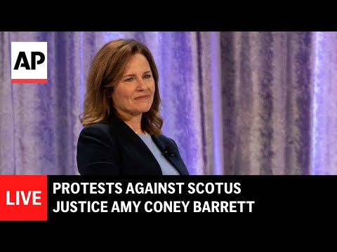 live:-protests-against-scotus-justice-amy-coney-barrett-as-she-attends-nixon-library-book-event