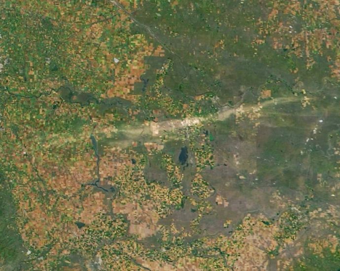 Storms leave 120-mile scar in Alberta visible from space (images)