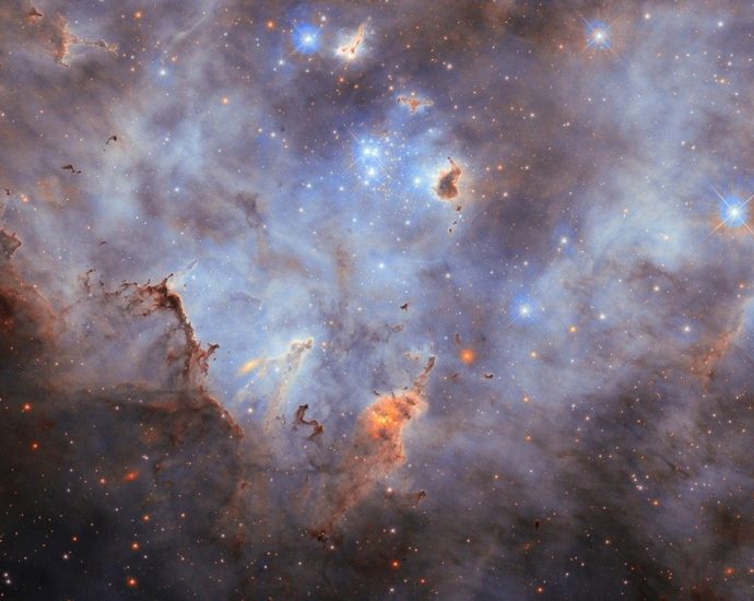 Hubble Surveys Cloudy Cluster
