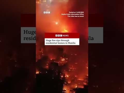 huge-fire-rips-through-residential-homes-in-manila.-#manila-#philippines-#bbcnews