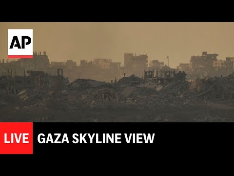 live:-view-of-gaza-skyline-as-israeli-strikes-target-gaza-city