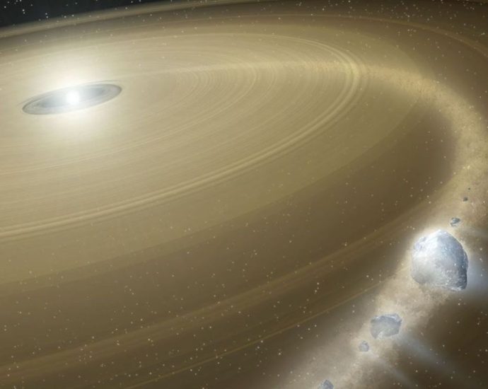 Hubble Space Telescope watches dying star chow down on a Pluto-like world filled with ice