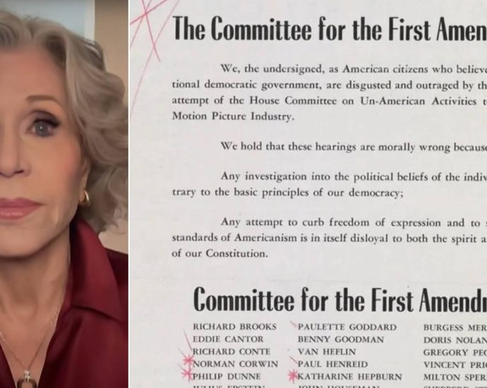 “move-fast”:-from-mccarthyism-to-authoritarianism,-jane-fonda-relaunches-father’s-free-speech-group