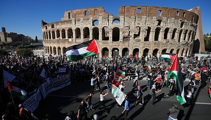 from-rome-to-barcelona:-thousands-attend-pro-palestinian-demos